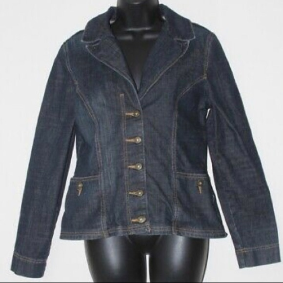 Tommy Hilfiger | Women's vintage cropped denim Jean  jacket size Medium - Picture 1 of 8
